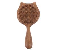 PACKOVE Pettine Massaggiatore Legno Per Gatti Design Forma Di Gatto Strumento Per Massaggio Del Capelluto e Cura Del Pelo Pettine Denti Larghi Per Capelluto Secco e Pelo Riccio Portatile e