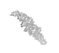 PACKOVE Pettine per da sposa matrimonio per la sposa nuziale gemme per strass velo da sposa Accessori oggetti di scena per la fotografia Coppia di moda Argento