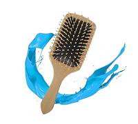 PACKOVE Pettoine Per Massaggi in Legno Spazzola Per Massaggi Al Capelluto Pettine Per Capelli in Legno Naturale Setole Rotonde Per Tutti i Tipi Di Capelli