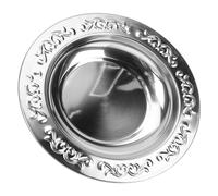 PACKOVE Piatto di Bistecca in Acciaio Inox 25 Cm Design a Specchio, Piatto da Portata Rotondo per Stoviglie da Festa e Uso Alberghiero, Vassoio Decorativo per Casa e Ristorante