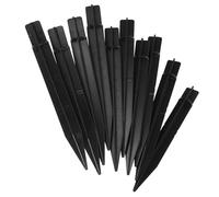 PACKOVE Picchetti per Lampade da Giardino Solari Resistenti al Vento 10 Pezzi in ABS Nero Facili da Installare e Inserire nel Terreno per Illuminazione Esterna e Prato