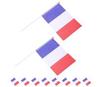PACKOVE Piccola Bandiera Francese da Tavolo con Supporto in Poliestere Resistente allo Sbiadimento, Facile da Installare, per Celebrazioni ed Eventi D'ufficio