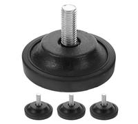 PACKOVE Piedini Antivibranti in Gomma Regolabili 58x18 Mm Filettatura M8/m10, Set 4 Pezzi, Livellatori Antiscivolo per Tapis, Cyclette, Mobili e Protezione Pavimenti, Adatti a Palestra
