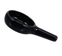 PACKOVE Porta Candela in Ceramica Nero Piatto per Tealight e Cucchiaio Aroma Burner, Design Semplice e Chic per Ufficio e Spa, Protegge dal Surriscaldamento