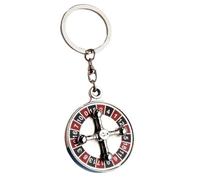 PACKOVE Portachiavi Roulette Russa in Metallo Piccolo Ciondolo Portachiavi Creativo Pendente Girevole Per Zaino Borsa Regalo Chic Per Amici