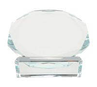 PACKOVE Premio in Vetro Cristallo Ottagonale 140mm per Incisione