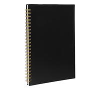 PACKOVE Quaderno di Contabilità con Copertina in Pp Nero, Carta a Righe Orizzontali, Design Elegante e Semplice per Gestione Finanziaria in Uffici e Case