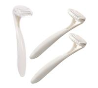 PACKOVE Rasoio da Viaggio Portatile per Donna Set 3 Pezzi, Trimmer Manuale Piccolo per Viso, Ascelle e Zona Intima, Dispositivo per Rimozione Peli Delicato sulla Pelle, Uso a Secco e