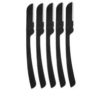 PACKOVE Rasoio Dermaplane Viso in Acciaio Inossidabile con Manico Opaco, Set da 5 Pezzi per Rifinitura Sopracciglia e Rasatura Professionale, Strumento Riutilizzabile per Donna e Uomo