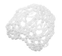 PACKOVE Retina Per Intrecciata Con Perle Reti Per Per Ballerine Accessori Di Perle Retine Per Per Chignon Da Donna Ciocca Di Snodo Plastica Bianca