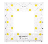 PACKOVE Righello Quadrato per Patchwork in Plastica senza Sbavature Numeri Facili da Leggere per Uso Professionale nel Quilting e Sartoria