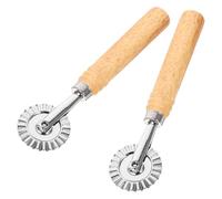 PACKOVE Rullo Tagliapasta in Lega 2 Pezzi Manico in Legno, Rotella per Biscotti e Pasta, Strumento per Cucina e Preparazione Dolci Fatta in Casa