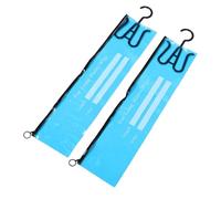 PACKOVE Sacchetti per Parrucche in PVC con Ganci Borsa Porta-Extension Organizer Multifunzionale per Conservazione e Protezione Parrucche ed Extension Set da 2 Pezzi Azzurro