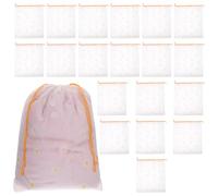 PACKOVE Sacchetti Salvaspazio da Viaggio 20 Pezzi, Sacchetti Sigillati in Pvc Cerniera, Organizer per Vestiti e Biancheria, Borsa Portaoggetti Leggera e Trasparente per Uso Multiplo