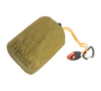 PACKOVE Sacco Letto di Emergenza in Film PE con Sacca a Cordino Verde | Telo Termico per Kit Casa e Auto, Blocca Pioggia, Neve e Umidità, Accessori con Fischietto