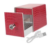 PACKOVE Scatola di pulizia del trapano per nail art punte trapano valigetta punte per unghie supporto per punte per unghie custodia per punte per unghie Porta del trapano Acrilico rosa
