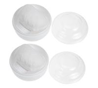 PACKOVE Scatola per Polvere con Piumino per 2 Pezzi in Acrilico e Pp per Applicazione Uniforme della Polvere Dopo Bagno nei Giorni Caldi