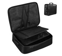 PACKOVE Scatola Portadocumenti Ignifuga Portapassaporto Cartella Portadocumenti Organizer Per Denaro Scomparti Multistrato Materiale Resistente Protezione Da Incendi Leggera e Portatile