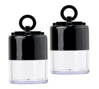 PACKOVE Scatola Portatile Per Cipria in Polvere Libera 2 Pezzi 5g Con Piumino Integrato Per Trucco Da Viaggio Astuccio Vuoto Per Polvere Compatto e Leggero Per Uso Quotidiano e Viaggi