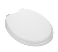 PACKOVE Sedile Wc in Schiuma Bianco Design Spesso, Morbido e Resistente, Copriwater Imbottito per Bagno Classico, Stabile e Confortevole per Uso Quotidiano