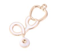 PACKOVE Set 10 Pezzi Ciondoli Fai da Te in Lega Forma Stetoscopio Bianco, Pendenti per Collane Bracciali Portachiavi, Accessori Creativi per Creazione Gioielli Artigianali