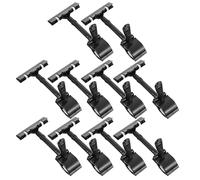 PACKOVE Set 10 Pezzi Clip per Etichette Prezzo Nere, Porta Cartellini per Espositori Retail Regolabile per Negozi e Supermercati, Accessori per Segnaletica e Pubblicità