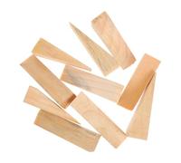 PACKOVE Set 10 Pezzi Cunei Fermaporta in Legno 10x3x3 Cm Antiscivolo per Porte Pesanti, Blocco Sicurezza Stabile per Uso Casa e Ufficio