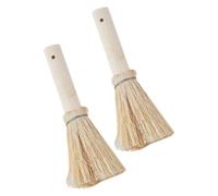PACKOVE Set 2 Spazzole per Piatti da Cucina in Fibra di Cocco con Manico in Legno, Resistenti e Antiscivolo, la Pulizia Delicata di Pentole e Padelle