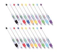 PACKOVE Set 20 Penne Sfera Perline in Plastica 4 in 1 Retrattili per Disegno e Scarabocchi Design Cartone Animato Colorate per Colore Casuale