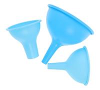 PACKOVE Set 3 Pezzi Imbuti in Silicone Blu per Riempire Bottiglie Bocca Larga, Leggeri e Facili da Conservare, Utensili da Cucina Multiuso