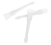PACKOVE Set 3 Spatole in Silicone Design Irregolare Bianco Pratiche e Igieniche per Pulizia Cera e Maschere Facciali per Uso Quotidiano e Applicazioni Precise