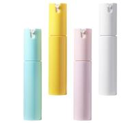 PACKOVE Set 4 Pezzi Bottiglie Spray da Viaggio 30ml in Plastica Ricaricabile Colorate Pastello Flaconi per Lozione Trasparenti per Cosmetici e Cura della Pelle, Pratiche e Leggere