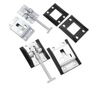 PACKOVE Set 4 Pezzi Chiavistelli in Acciaio Inox Rivestimento per Porte Camper e Rimorchi, Supporto Serratura Metallo Resistente per Ferramenta Porte Rimorchio, Installazione Rapida e Uso