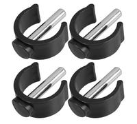 PACKOVE Set 4 Pezzi Clip di Fissaggio a C per Bastoni da Passeggio e Sedie da Bagno 25/28mm, Assemblaggio senza Attrezzi, Foro di Drenaggio, Colore Nero