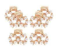 PACKOVE Set 6 Fermagli Per Chioma Perle, Piccole Mollette Ad Artiglio in Lega, Clip Antiscivolo Per Donne e Ragazze, Accessori Per Acconciature Quotidiane e Regali Delicati