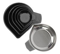 PACKOVE Set 6 Vassoi per Bilancia Digitale in Acciaio Inox, Piatti di Pesatura per Gioielli Design a Punta, Riutilizzabili e Resistenti per Uso Domestico e Professionale