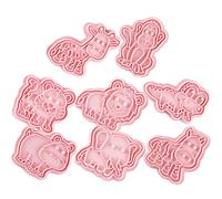 PACKOVE Set 8 Pezzi Stampini per Biscotti in Plastica Design Animali, Leggeri e Facili da Conservare, per Dolci e Cioccolatini