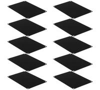 PACKOVE Set da 10 Etichette Rettangolari Vuote in Lega di Alluminio 12x8 Cm Fori, Targhette Metalliche per Incisione Laser e Timbratura, Etichette Artigianali Leggere per Uso Industriale