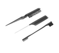 PACKOVE Set da 3 Pettini da Parrucchiere in Plastica Resistenti Spazzola per Sopracciglia, Pettine per Acconciatura Leggero e Multifunzione per Uso Professionale e Personale