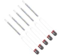 PACKOVE Set da 5 Pezzi Idrometri in Vetro per Misurare Alcol nel Liquore 0-96° Alta Precisione e Buona Lavorazione per Produzione Vino e Liquori Fatti in Casa