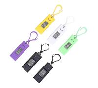 PACKOVE Set da 6 Orologi Elettronici da Tasca Digitali in Plastica, Design Piccolo e Portatile, come Portachiavi per Studenti Durante gli Esami Colore Casuale