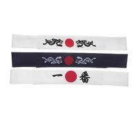 PACKOVE Set Di 3 Fasce Per Da Chef Di Sushi Giapponese Fascia Per Da Annodare Per Karate Fascia Per Sportiva Accessori Per Cucina Cosplay Accessori Per Giapponesi