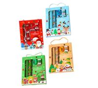 PACKOVE Set di 4 Confezioni di Penne Natalizie per Studenti Design Creativo, Robuste, Leggere e Facili da Trasportare, Perfette come Regalo di Compleanno la Cancelleria Scolastica
