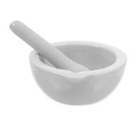 PACKOVE Set Mortaio e Pestello in Ceramica Beige Design Ergonomico per Miscelare, per Insegnamento e Ricerca in Laboratorio Scientifico