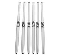 PACKOVE Set Penna Per Unghie Matita Per Sopracciglia Universale Ben Spazzole Di Design Per Unghie Matita Per Gli Occhi Spazzole Per Unghie a Strisce Ciondoli Per Unghie Metallo Silver