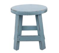 PACKOVE Sgabello Rotondo in Legno per Giardino e Cortile, Piccolo Supporto Decorativo Stabile e Mobile in Stile Chinoiserie Rustico