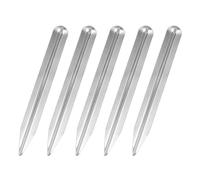 PACKOVE Spatola da Laboratorio Curva in Acciaio Inox 5 Pezzi Punta Arrotondata, Paletta Piccola per Campionamento e Miscelazione Polveri, Strumento Ergonomico per Uso Scientifico