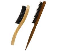 PACKOVE Spazzola per Barba Uomo Leggera Setole in Bristle e Manico in Bambù per Creare Look Oil Head, per Uso Personale e Saloni di Parrucchieri