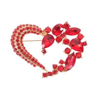 PACKOVE Spilla a Forma di Cuore Strass per Donna Spilla da Bavero e Sciarpa in Metallo Lucido Accessorio per Feste di Matrimonio e Regalo di San