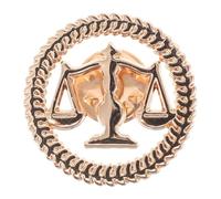 PACKOVE Spilla da Bavero Accessorio Versatile e Ispiratore Bilancia della Giustizia in Lega Oro per Giuristi, Adatta a Giacca da Abito in Ufficio e Tribunale